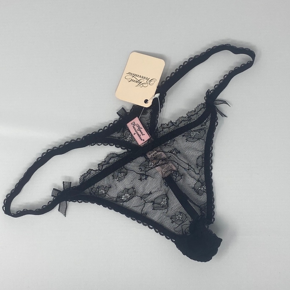 Agent Provocateur Summer Black Thong AP5 Extra Large NWT $115